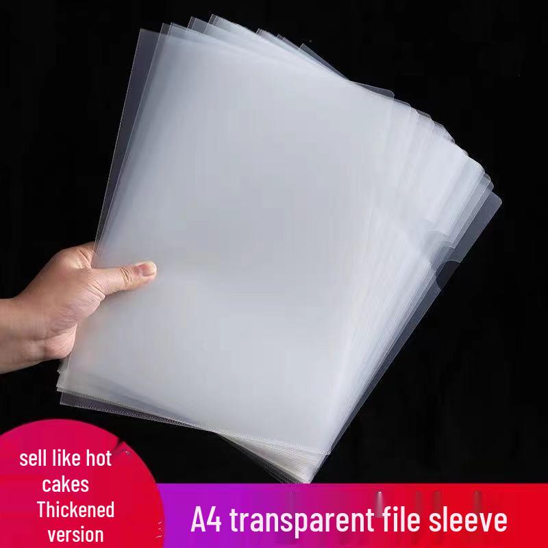 Transparent Waterproof A4 L-Type Folder with L-Clip for File and Contract Archive