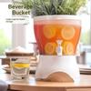 Large Capacity Beverage Dispenser With 3 Spigots Clear Body For Home Parties Outdoor Picnics Daily Use