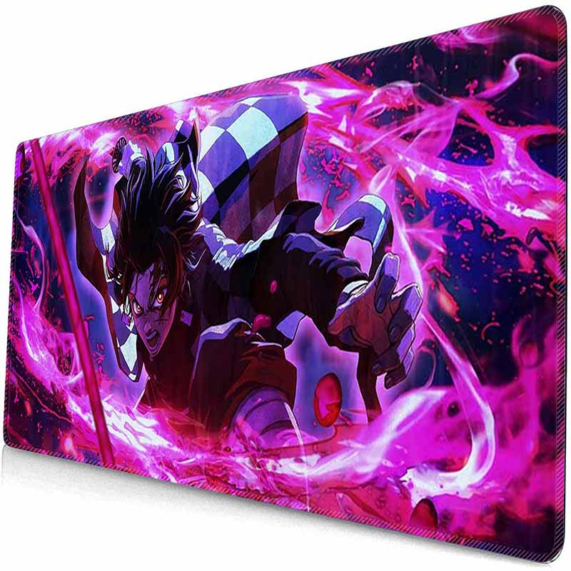 Anime Grils MouseMat Overwatch Gamer Cool Mouse Pad D_Demon Slayer Gamer Cabinet Large Non-Slip Mousepad XXL Keyboard Mat