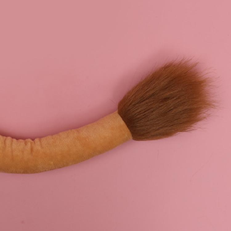 Plush Animal Lion Ears Headdress Lolita Headwear Long Tail Furry Hair Hoop