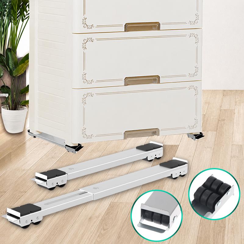 2 Pack Heavy Duty Appliance Stand with Wheels Adjustable Height Base for Refrigerator Washing Machine Dryer