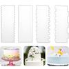 4 Stück/Set Acryl Kuchenschaber Set Dekoration Kontur Streifen Kuchenkamm Sägezahn Glätter Buttercreme Frosting Schaber Kuchenwerkzeuge