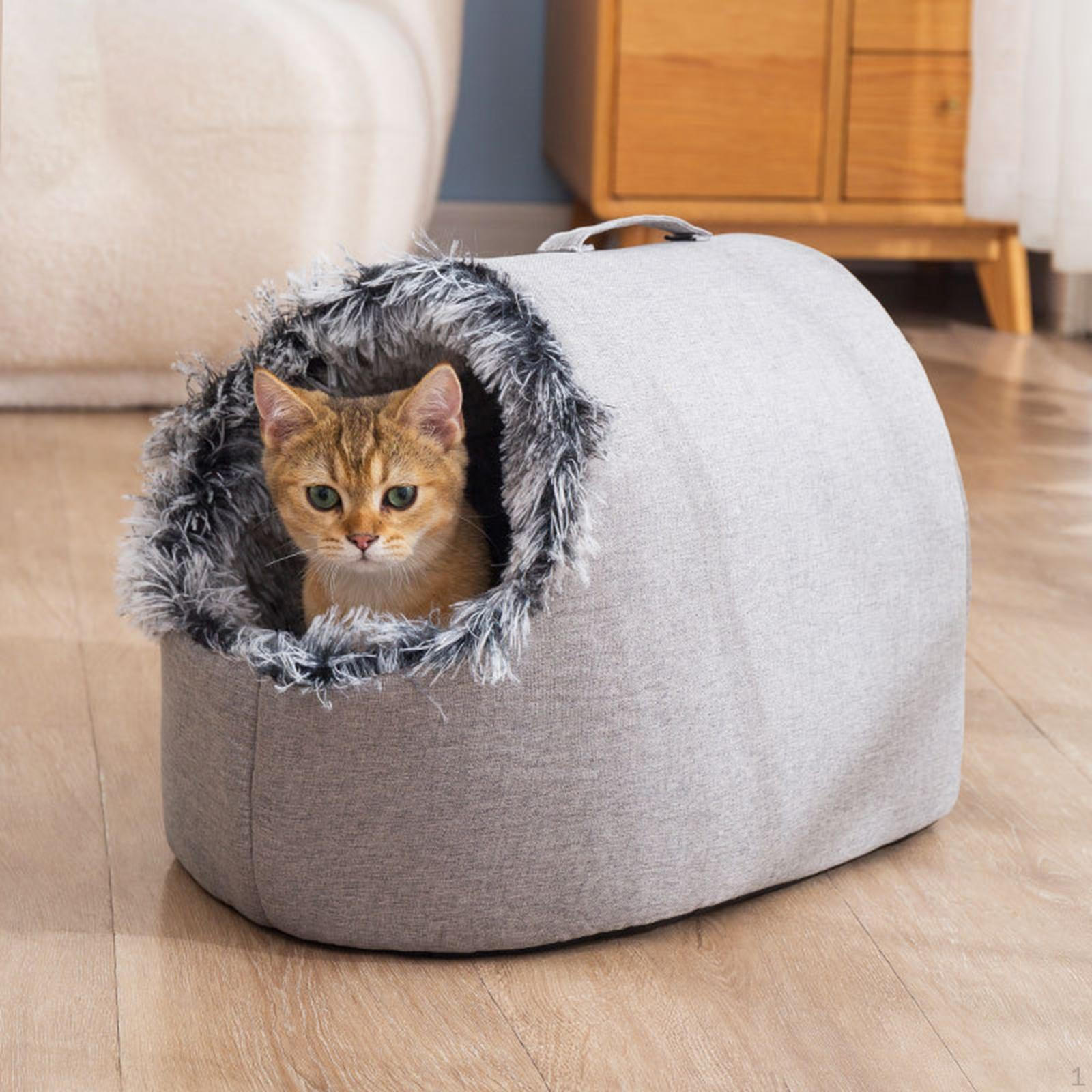 

Nest Dog Sleeping Bed Warm for Indoor Outdoor Washable Kennel Pet Supplies світло-сірий колір