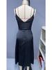 Women's Japanese Silk-like Satin Dress – Spring/Autumn, Sexy Pleated Bridesmaid/Formal Skirt