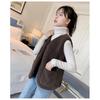 2023 Women's Korean-Style Imitation Lambskin Vest - New Autumn/Winter All-Match Waistcoat
