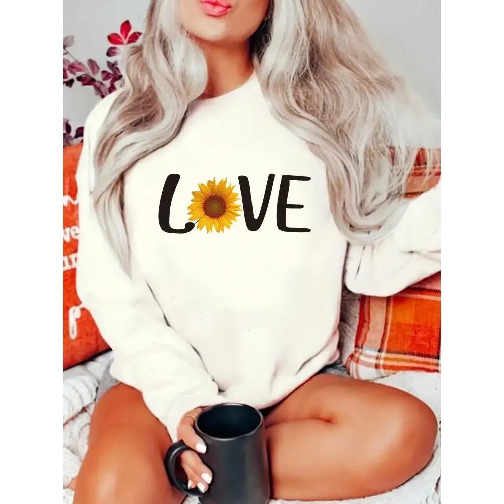 Women Fashion Leopard Vintage Flower Long Sleeve Print Sweatshirts Clothes Ladies Clothing Graphic Pullovers