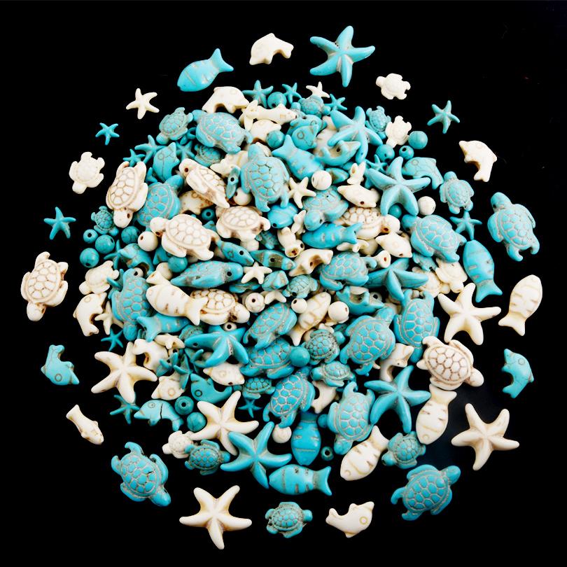 Different Style Random Mix Ceramic Beads For Jewelry Making Supplies Ball Flower Heart Star Loose Bead DIY Bracelets Accessories