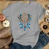 Dreamcatcher Print T-Shirt Fans Sommer Casual Kurzarm T-Shirt Niedliche Lockere T-Shirts(Premium T-Shirt)