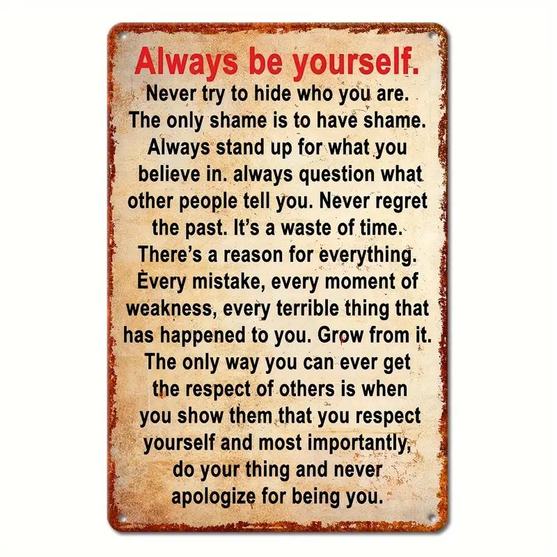 Inspirational Life Sentences Aluminium Sign,Vintage Restaurant Decoration, Cafe Bar Club Living Room  Home Wall Decor