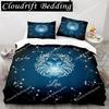 Galaxy Theme Constellation Duvet Cover Set Aries Twin Bedding Set King Size Polyester Polyester Quilt Cover