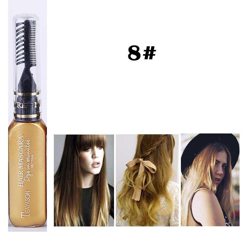 13 couleurs de couleur de cheveux unique teinture pour cheveux temporaire Non toxique bricolage couleur de cheveux Mascara colorant crème Pigments