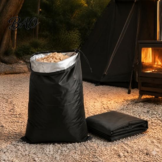 Leaf Shredder Collection Bag 1/2Pcs Wood Chipper Bags, Large Capacity Oxford Cloth Drawstring Bag, Lawn Grass Clipping Catcher Heavy Duty Storage for