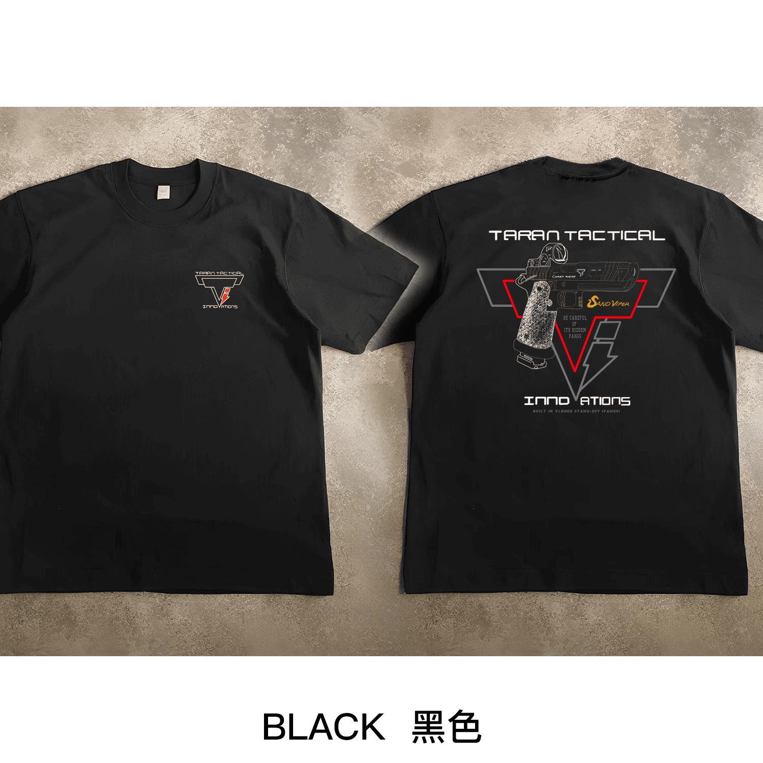 

New Pure Cotton Taran Tactical Pistol Print Super Elastic Casual Short-Sleeved Men s Daily Party Home Social Solid Color T Shirt 4XL
