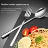 304 Stainless Steel Korean Long Handle Dining Fork Set