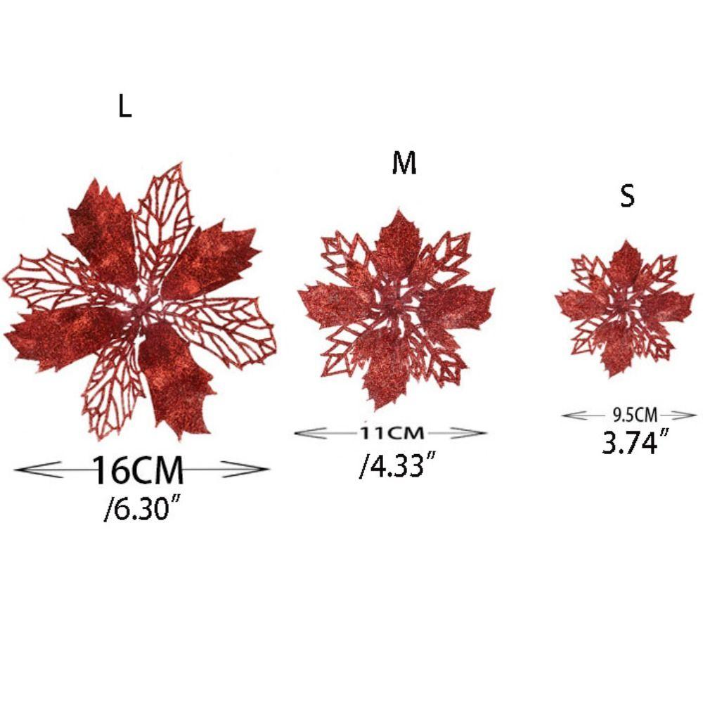 Multi-color Artificial Hollow Flowers Romantic Xmas Tree Pendant ChristmasTree Ornament  Xmas Tree