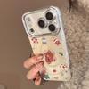 Glitter Gingerbread Man Phone Case Suitable for 17promax Lens Film for Iphone15 Christmas Tree Lanyard 13 Stereo 16