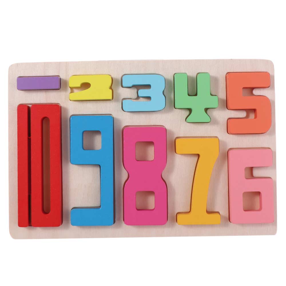 Wooden 3D Digital Puzzle Large Particle Stacking Blocks Digital Building Blocks Kids Gift