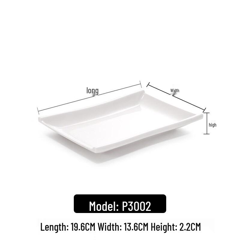 Yipan Rectangular 3-Compartment Melamine Dinner Plate