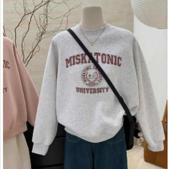 Women's Crew Neck Sweatshirt - Stylish for Spring & Autumn 2025, Perfect As an Autumn/Winter Layer, Long-Sleeve Design