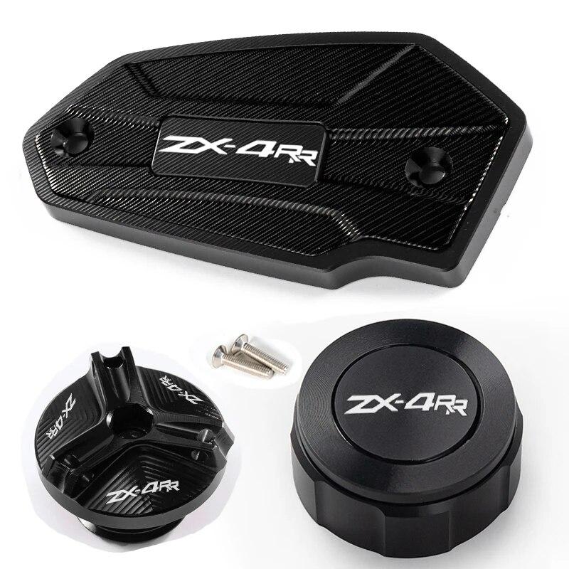 For Kawasaki Ninja ZX4RR ZX4R ZX-4R RR 2023 Motorcycle Front and Rear Brake Fluid Cap Protection and Filler Cap Accessories