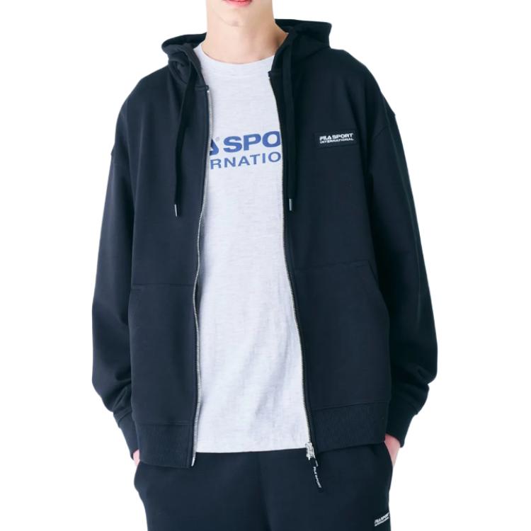 FILA Jackets Unisex Black Hooded Moderate Other FS2FTF1131X-BLK