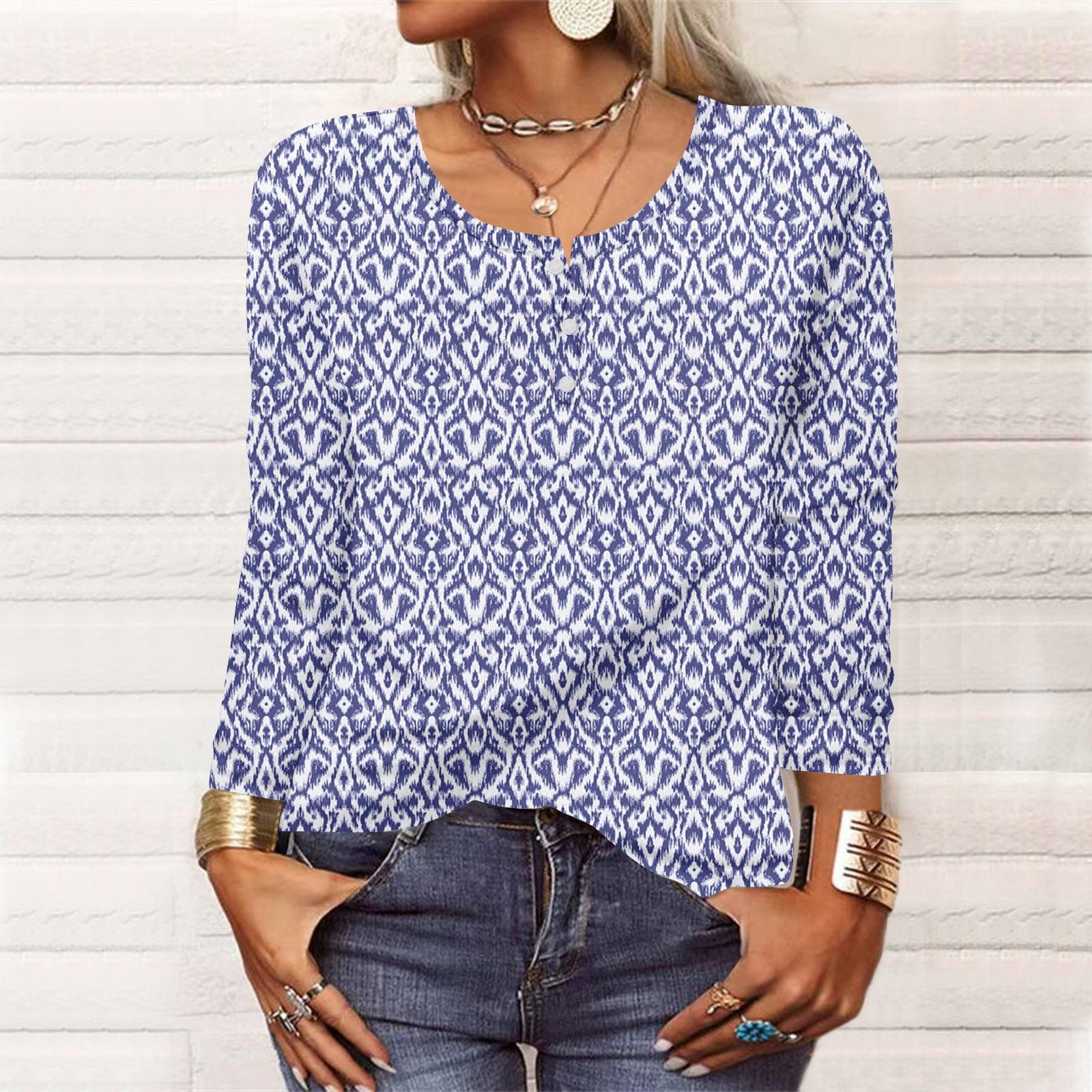 

Новая женская модная футболка на пуговицах с длинными рукавами и тонкими повседневными топами L синий