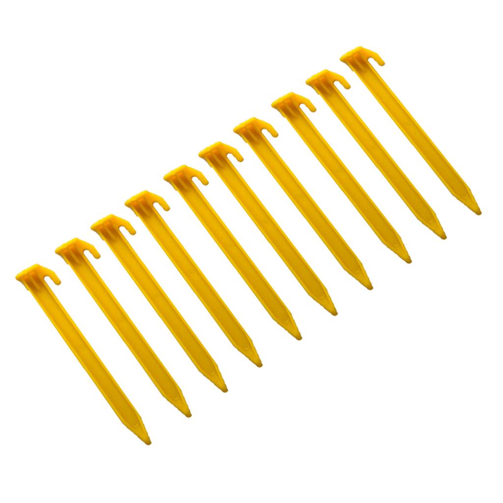 10Pcs Outdoor Ground Stake Campings Anchors Peg Plastic Tent Stake Heavy Dutys Beach Tent Peg Anchors Canopies Stake