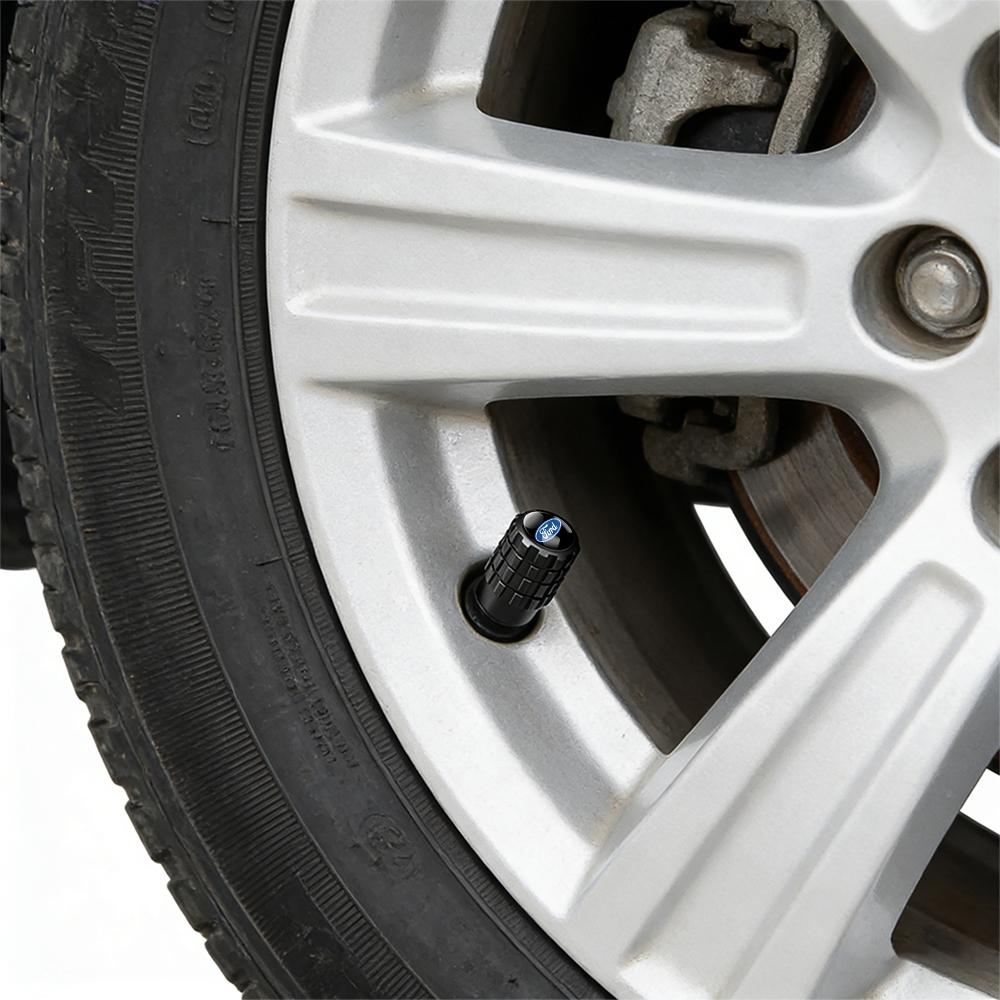 4pcs Car Wheel Gear Emblem Tire Valve Cap Cover Badge For Ford Fiesta Focus 2 Mondeo mk4 Mustang Ranger Kuga S-MAX Transit Ghia ZT6