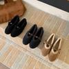 Internet Celebrity Mao Mao Shoes Female Wear Year Gentle Fairy Wind Camellia Warm One Foot Mary Jane Shoes