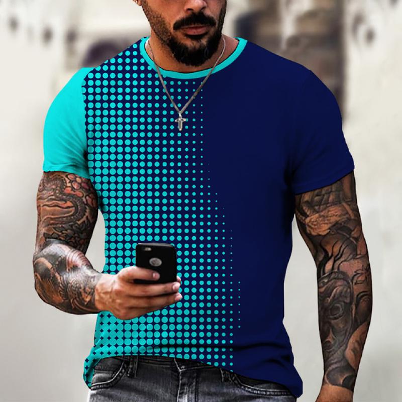 Funny Men'S T-Shirt 3D Printed T Shirts Oversized Loose Short Sleeve Summer Men Clothing Vintage Street Solid Pattern Tees Tops