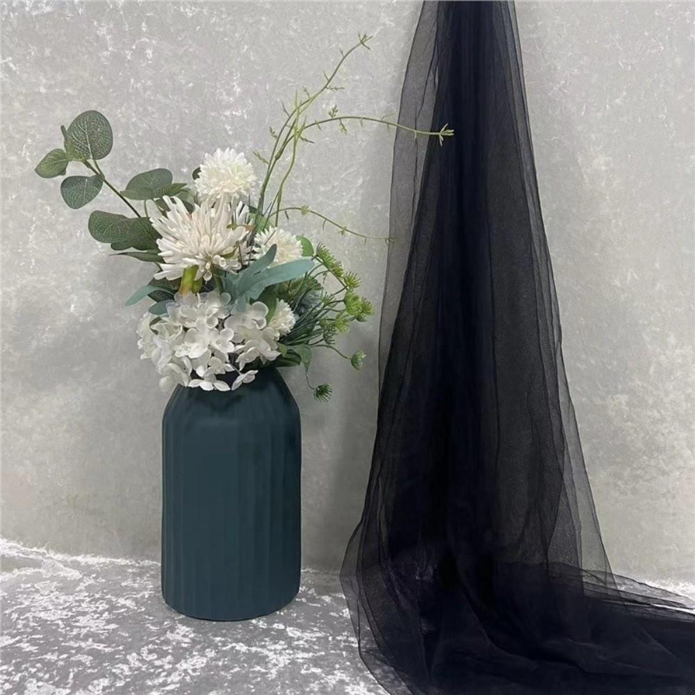 160X100cm Soft Tulle Fabric Soft Dense Mesh Transparent Tulle Net Fabric Rose Flower Pattern Sage Green Organza Fabric