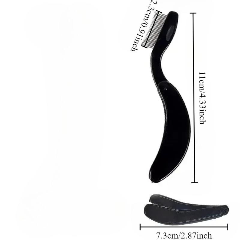 Folding Ultra-fine Stainless Steel Eyelash Brush Eyelash Separator Eyebrow Eyelash Extension Comb Eye Lash Curler Eyelash Tools