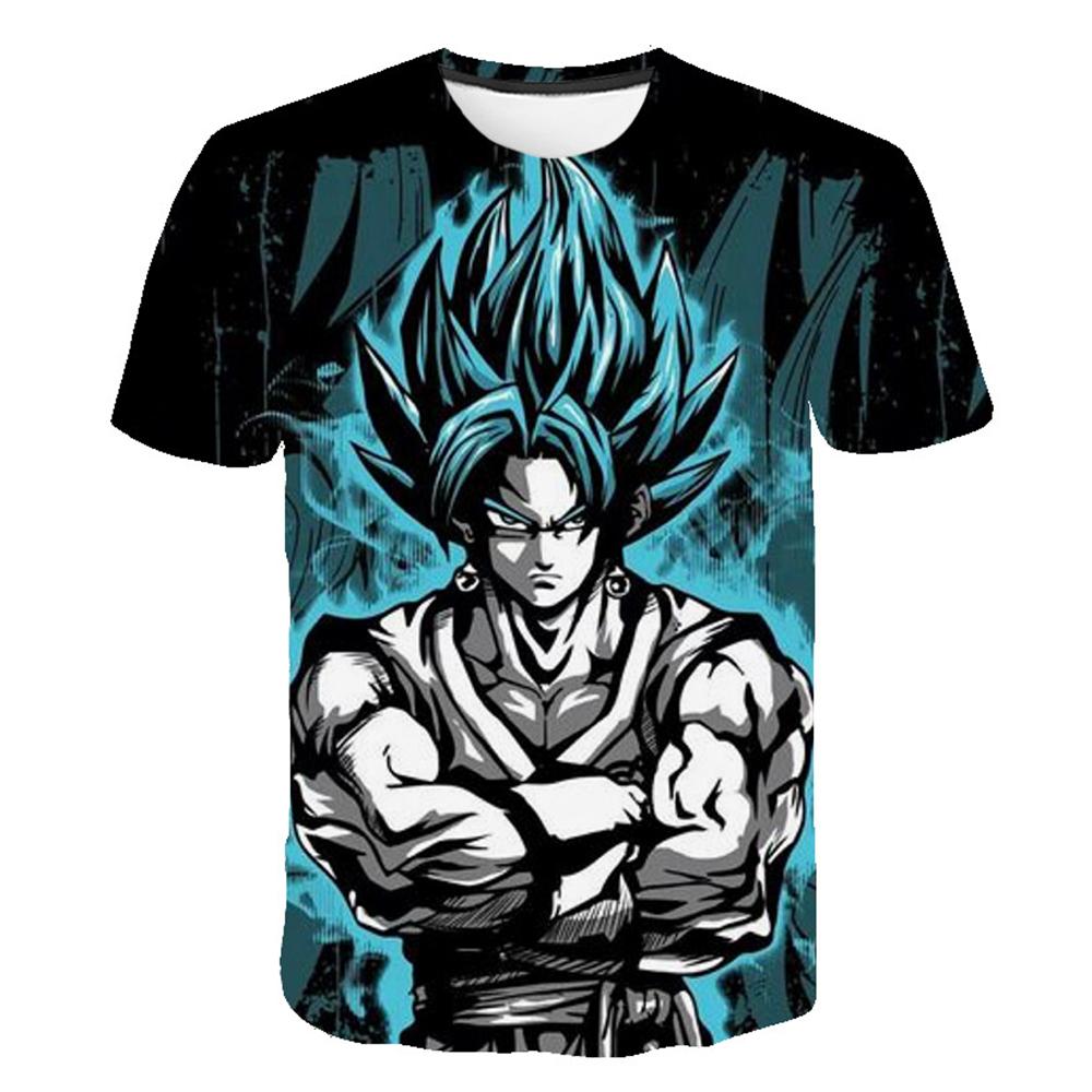 

Футболка Dragon Ball Дитячі футболки Фігурки аніме Сон Гоку Супер Саян Футболка Футболки для хлопчиків Дитячий одяг Літній короткий рукав 150