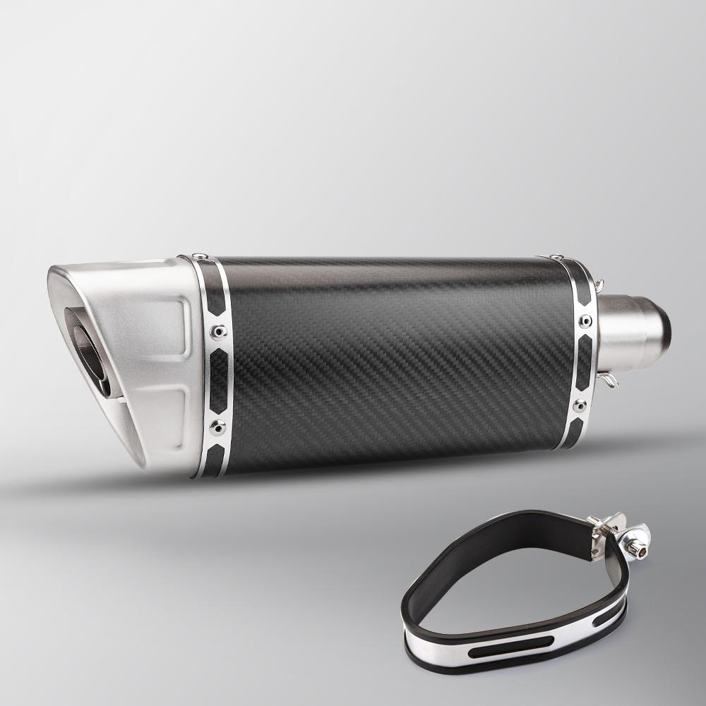 Motorcycle carbon fiber exhaust pipe tail connection integrated exhaust pipe FOR 51MM MT09 FZ09 MT07 GSX250 M11 muffler with db