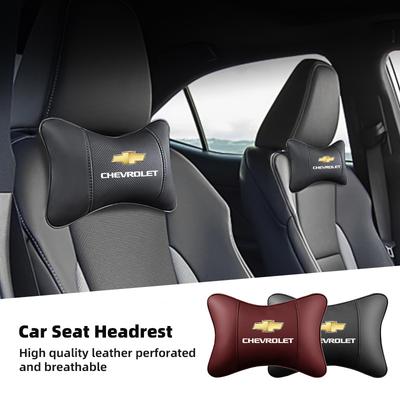 Cojín de Cabeza para Reposacabezas de Asiento de Cuero de Coche Para Cruze Spark Captiva Suburban Camaro Malibu Silverado Tahoe