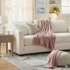 Plaid - EDEN - Soft Flannel - 180 X 230 Cm - Pink - 100% Polyester