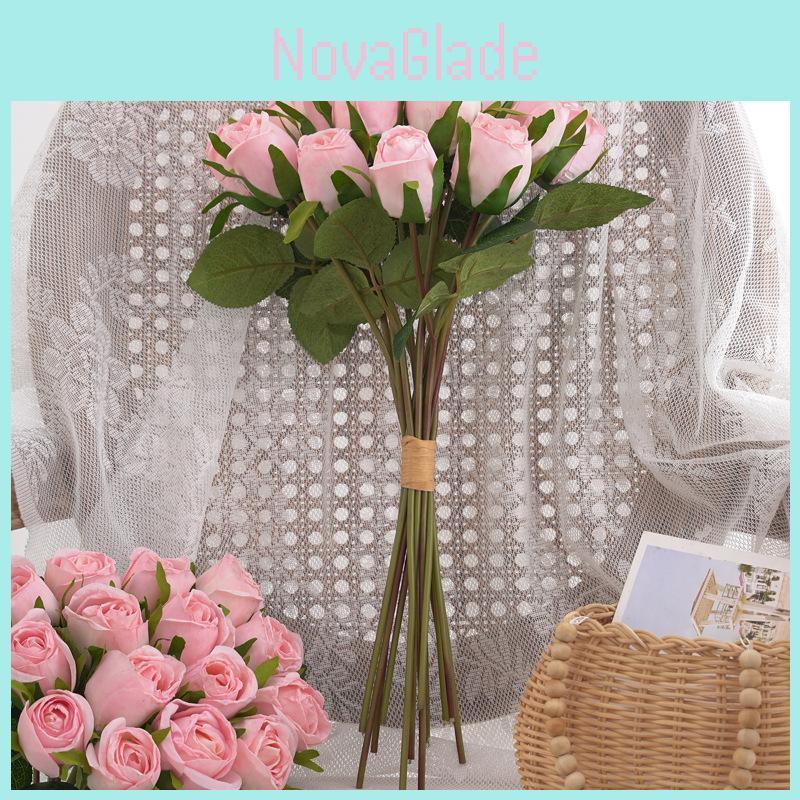 Silk Rose Flower Display For Home Decoration Or Wedding Centerpieces With Realistic Look