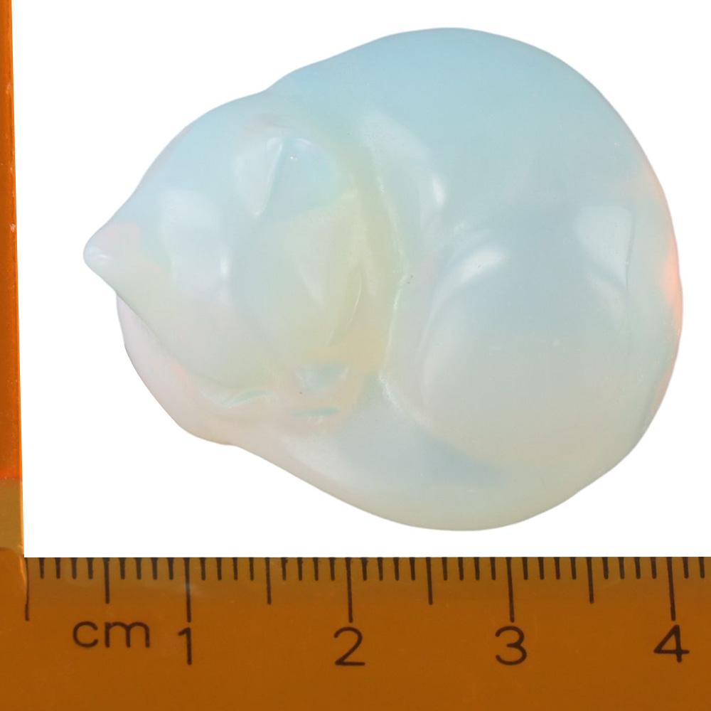 Statue Cat Statue Semi-precious Stone Sleeping Cat Statue Gemstone Crystal Sleeping Cat  Home