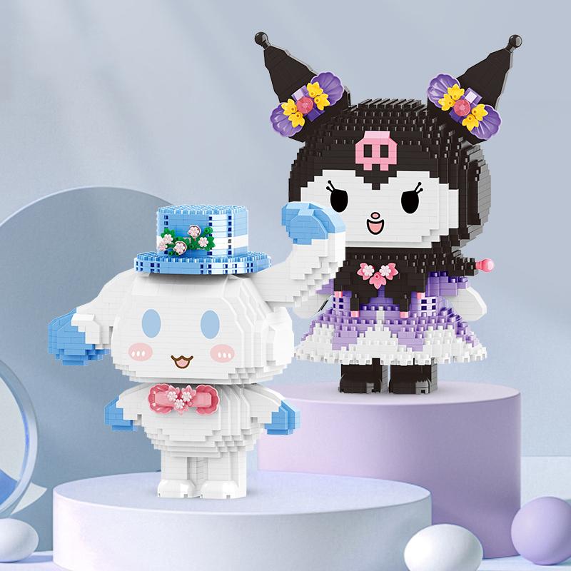 Sanrio Kuromi Carton Anime Blocks Toys Diamond Particles Micro Mini Action Figure DIY Children Toys Birthday Gifts