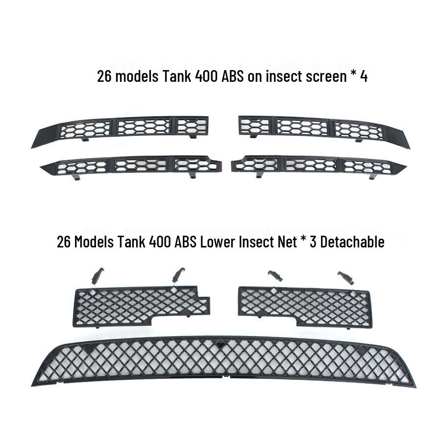 Tank 400 Insect Net Radiator Protection Set - Fits Great Wall 26 Models, Front & Rear, Multi-color Decorative Accessory