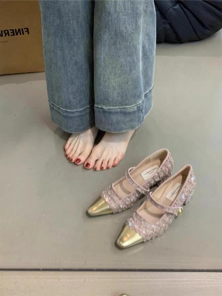 Temperament Mary Jane Schuhe Damen Frühling 2025 neu High-End Rock rosa Schuhe