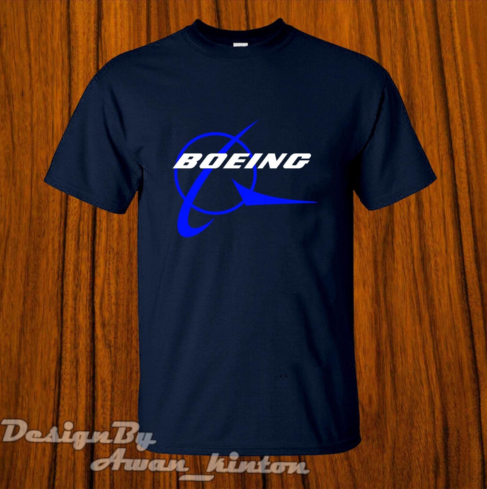 Мужские и женские футболки BOEING Смешной логотип Футболка Сделано в США Хлопковая футболка XXL