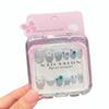Hot Cartoon Children Wearing Nails Cute Detachable Short Nail Sticker Cherry Bow Nail Tips for Girls Students