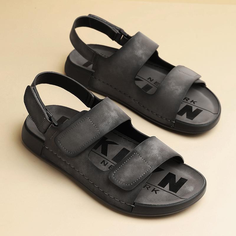 

New men s slippers summer casual Velcro help surface wear comfortable high-end men s sandals high-quality Birkenstocks 38