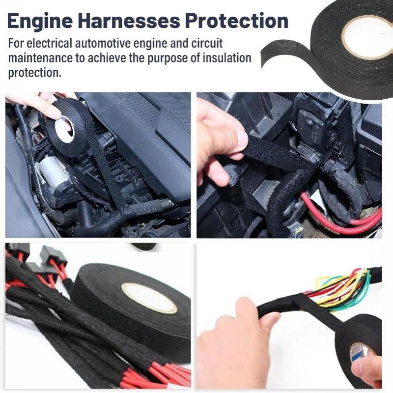 9/15/25/32/38/50Mm Electrical Insulating Heat Resistant Harness Tape Car Cable Harness Wiring Loom Protection Waterproof Tape