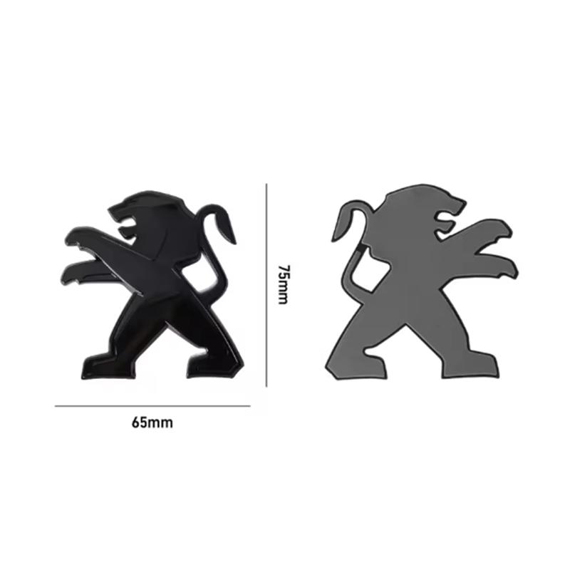 UNYG8 Para Peugeot 208 3008 308 2008 45008 12607 508 Pegatina Insignia de Capó Delantero de Coche Pegatina de Maletero Trasero de Coche Emblema Accesorios de Coche