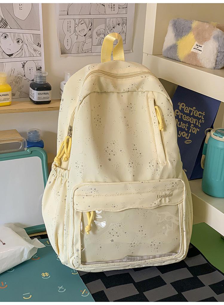 Schoolbag Korean polka dot star schoolbag women's 1011 new junior high school girls high school backpack college style commuter backpack