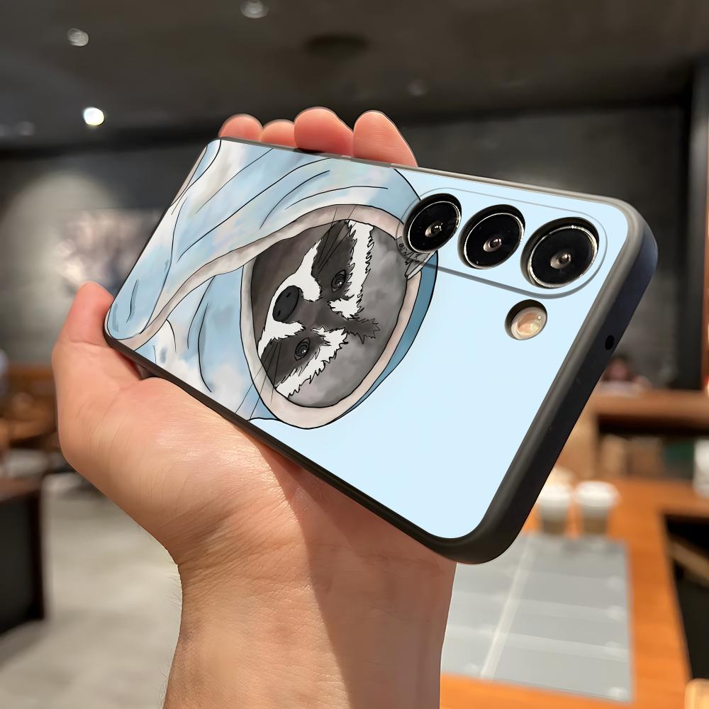

Cute Raccoon Phone Case For Samsung A56 A36 A26 A16 A15 A25 A35 A55 A14 A34 A24 A54 Black Soft Shell Samsung A14