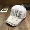 Hat Female Summer Anti-sun Cap Rhinestone Shade Mesh Hat Lace Breathable Flower Baseball Cap Female
