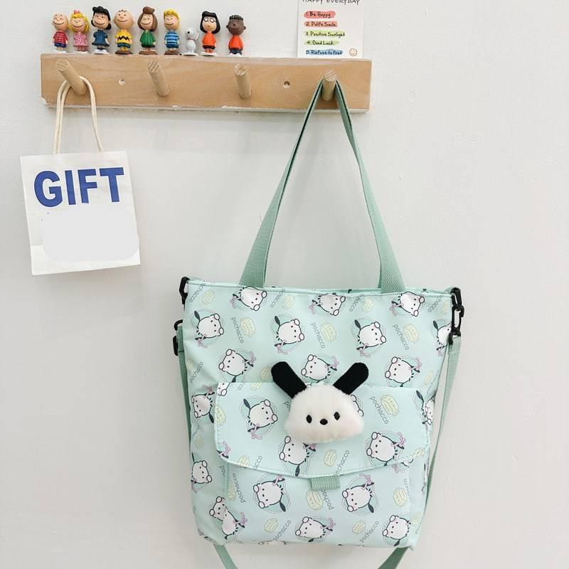 My Melody Nylon Crossbody Bag Lightweight Waterproof Tote For Kids Daily Use**